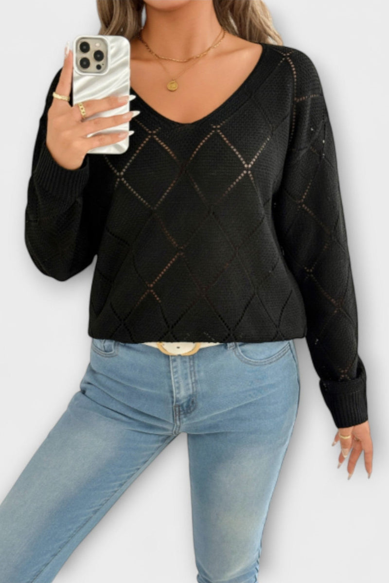 Rikke – Loose Top – Black / S