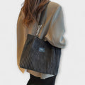 Ronja – Cord Shoulder Bag – Beige