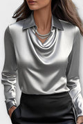 Ronja – Satin Blouse – Golden / M