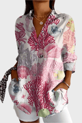 Rosa – Floral shirt – Green / L