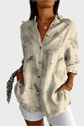 Rosa – Floral shirt – Green / XL