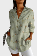Rosa – Floral shirt – Green / S