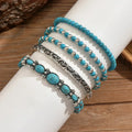 Set of boho bracelets with turquoise beads – image 4