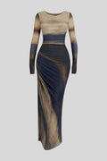 Saga – Maxi dress – Blue Khaki / S