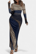 Saga – Maxi dress – Blue Khaki / L