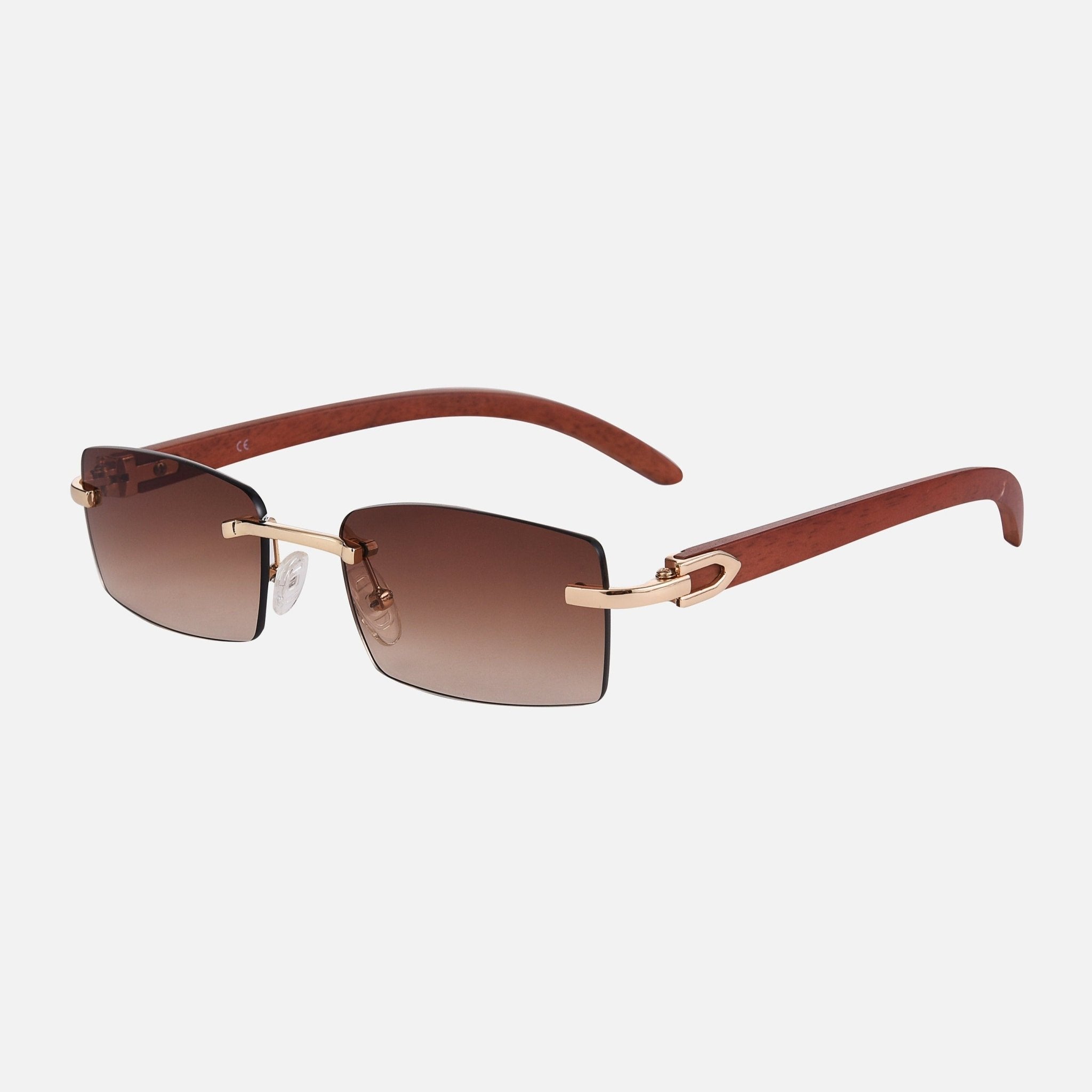 Saga – Unisex Glasses – Coffee colored lenses / Wooden frame