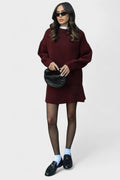 Sanna – Knitted set – Bordeaux / S