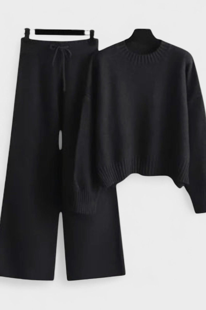 Selma – Long sleeve set – Black / S