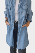 Sidsel – Denim shirt dress – Dark Grey / M