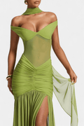 Silke – Maxi dress – Olive Green / M