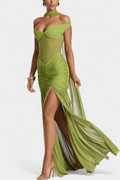 Silke – Maxi dress – Olive Green / L