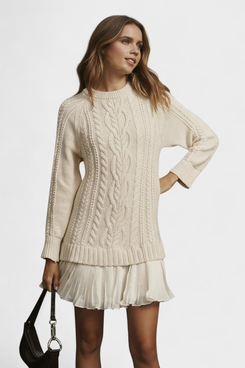 Sofie – Recycled dress – Beige / XS