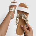 Sofie – Premium Sandals – Kakhi / 36