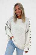 Soňa – Lightweight Knitted Jumper – White / S