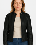 Sophia – Leather jacket – Black / S