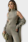 Stine – Rib knit set – Beige / S