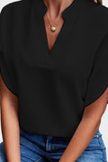Stine – V-neck blouse – White / M
