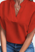 Stine – V-neck blouse – White / L