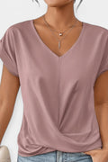 Stine – V-neck blouse – Green / XL