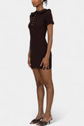 Tanja – Knitted dress – Dark Brown / M