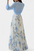Tess – Maxi dress – Blue / XL