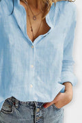 Thea – Linen shirt – White / S