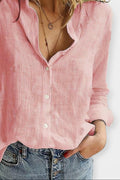 Thea – Linen shirt – White / M