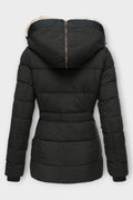 Thilde – Coat with soft fur lining – Black / XL