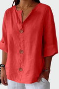 Thilde – Linen shirt – Beige / XL