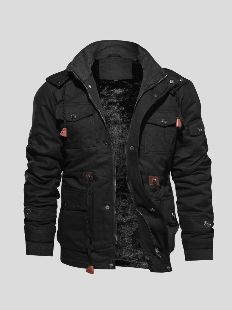 Tobias – Classic wool peacoat – Black / S