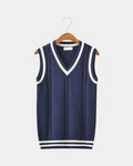 Tobias – Short Sleeve Jumper – Navy Blue / XS