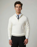 Tobias – Zip Jumper with Pattern – Black / M