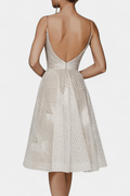 Trine – Embroidered dress – Champagne / M