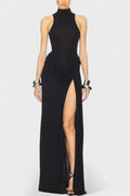 Trine – Duchess Maxi Dress – Black / S