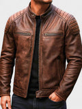 Troels – Premium leather jacket – Vintage Brown / M