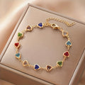 Unique heart-shaped bracelet – Gold