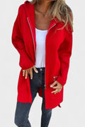 Veslina – Elegant knitted jacket for layering – Red / M