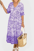 Vibeke – Stylish summer dress – Blue / XL