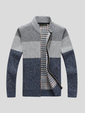 Villads – Soft knit jacket – Navy Blue / M