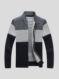 Villads – Soft knit jacket – Navy Blue / L