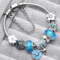 Vintage Blue Bracelet in Silver – 17