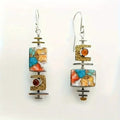 Vintage Large Earrings – Multicoloured