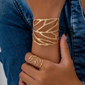 Vintage bracelet with leaf design – Silver