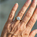 Vintage braided ring in gold with zircon – 17