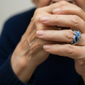 Vintage gold ring with ocean waves – 17