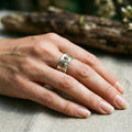 Vintage gold ring with layers in silver – 16