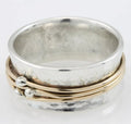Vintage gold ring with layers in silver – 17