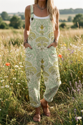 Comfortable printed overalls
